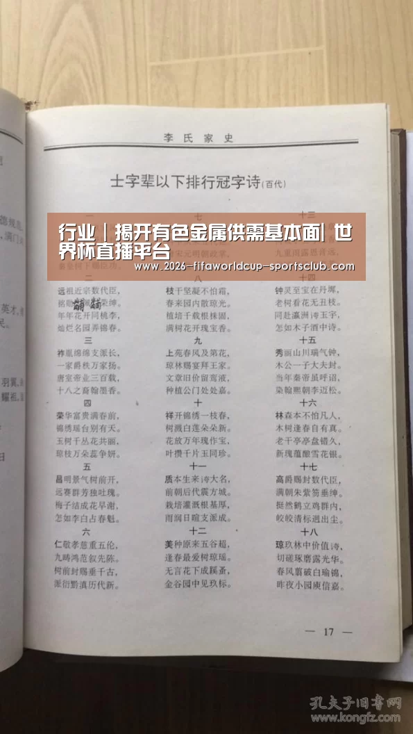 行业|揭开有色金属供需基本面| 世界杯直播平台(图3) 世界杯足球